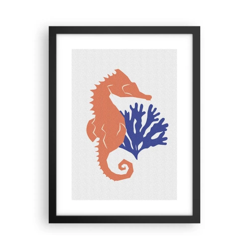 Poster în ramă neagră - Pe o pajiște subacvatică - 30x40 cm