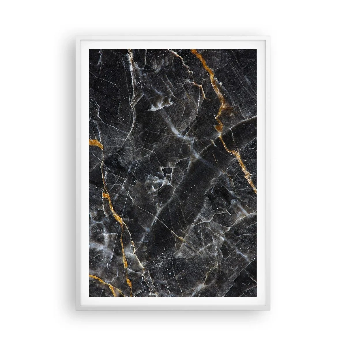 Poster în ramă albă - Viața interioară a unei pietre - 70x100 cm