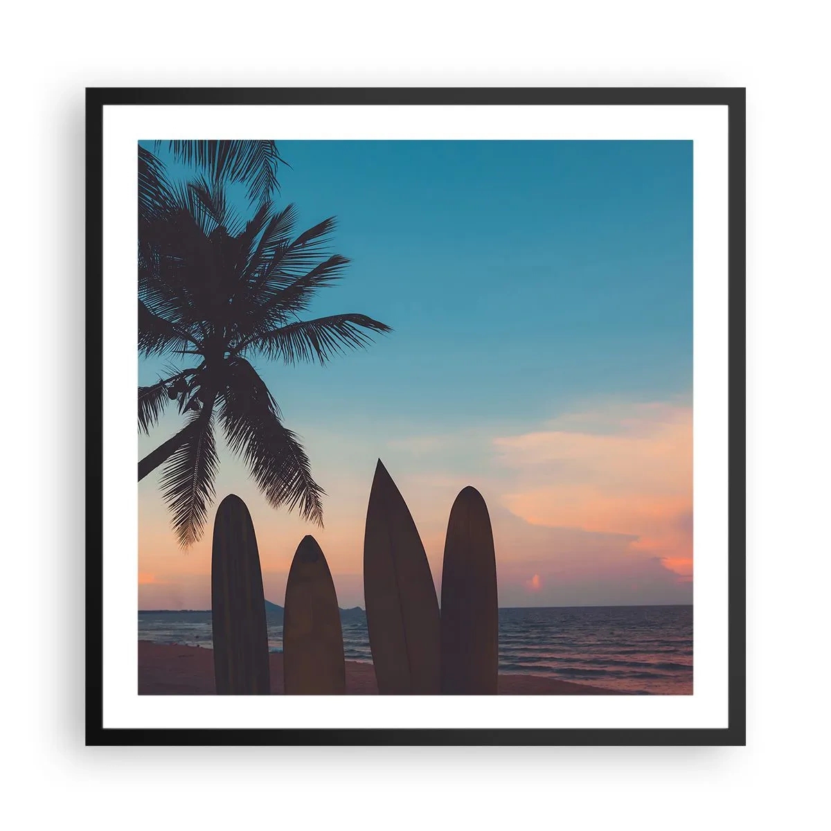Poster în ramă neagră - Și mâine ne vom distra - 60x60 cm