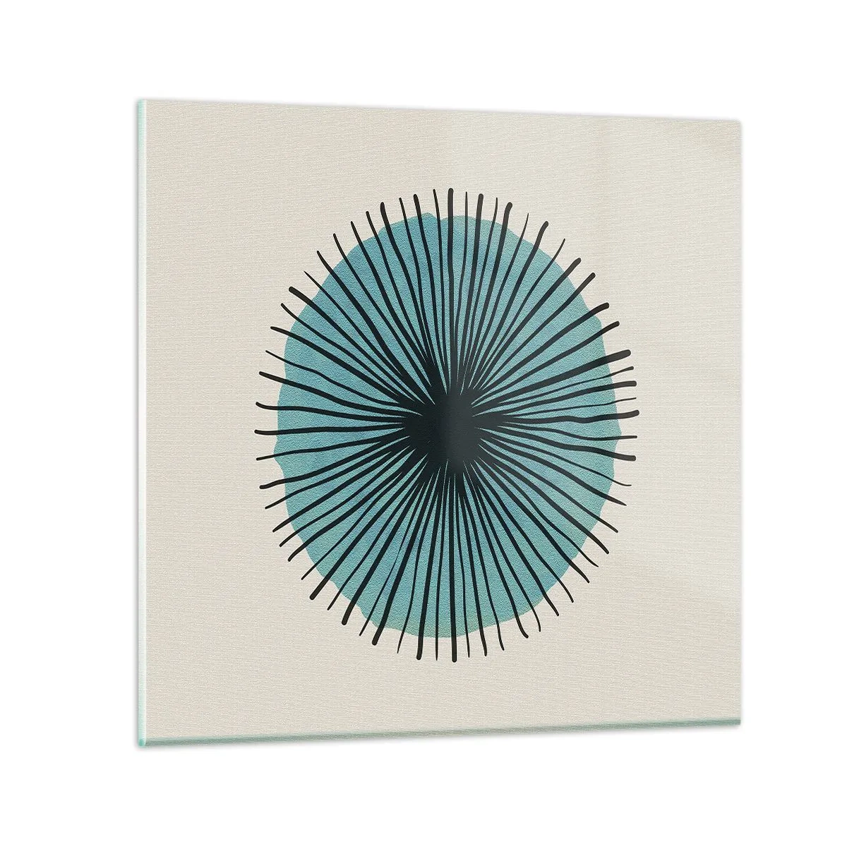 Tablou pe sticlă - Radiant pe albastru - 70x70 cm