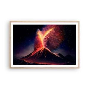 Poster în ramă de stejar deschis - Frumusețe și groază - 91x61 cm