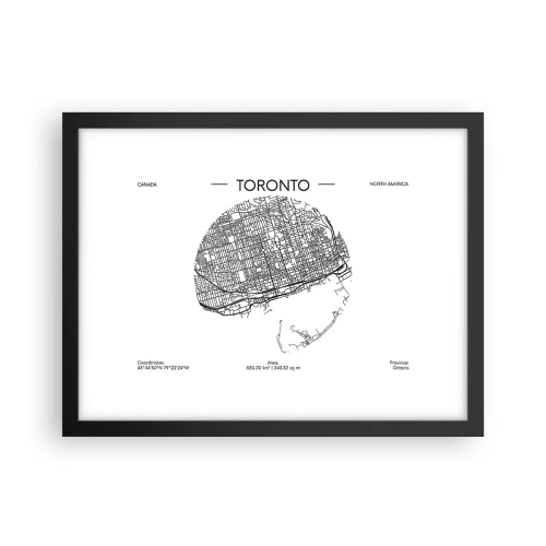 Poster în ramă neagră - Anatomia Toronto - 40x30 cm