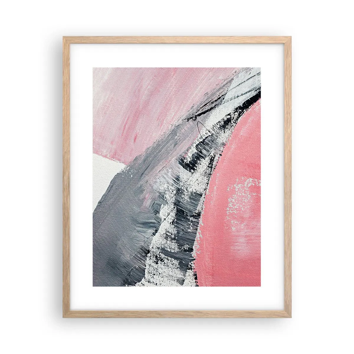 Poster în ramă de stejar deschis - Compoziție adaptată - 40x50 cm