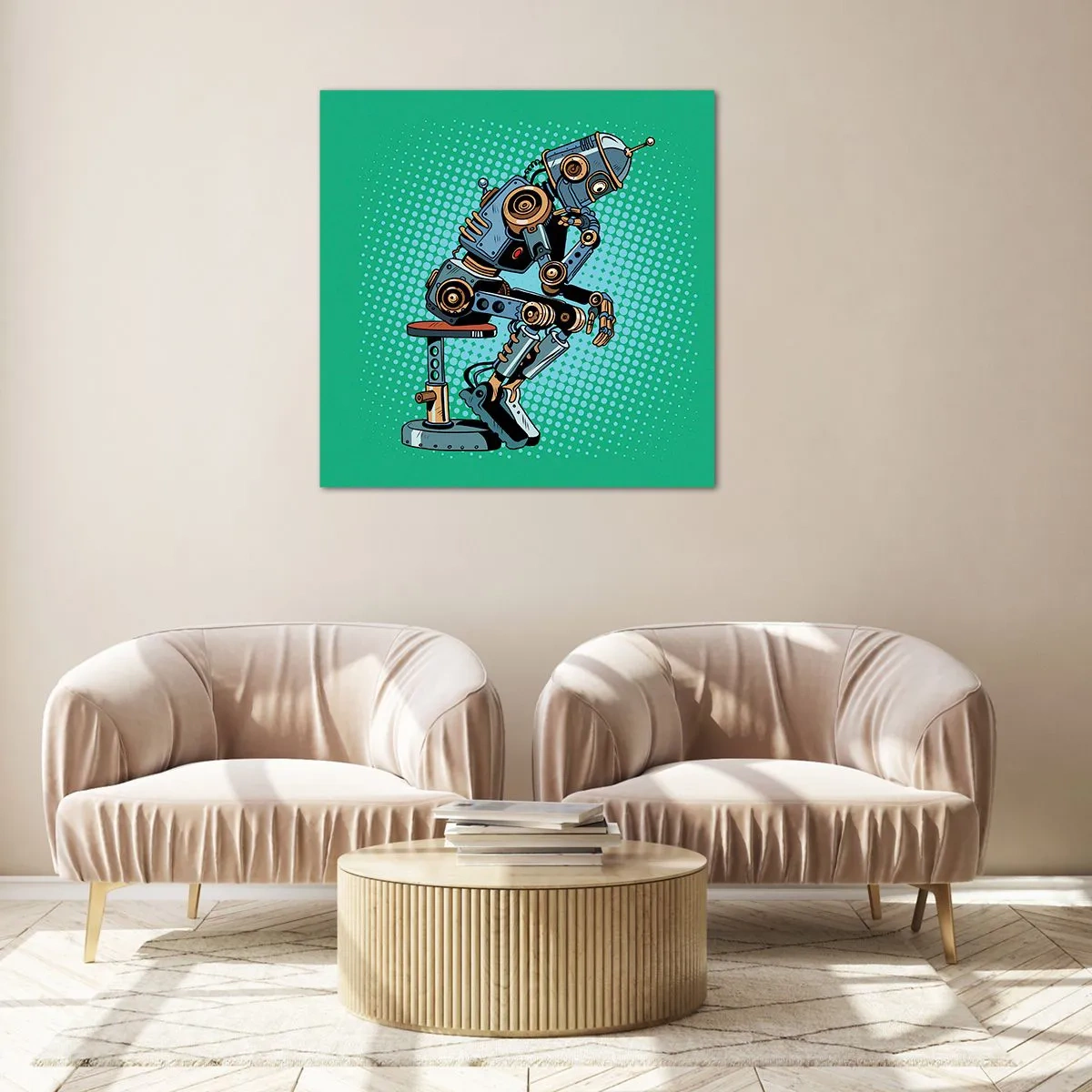 Tablou pe sticlă - Peste esența ființei - 50x50 cm