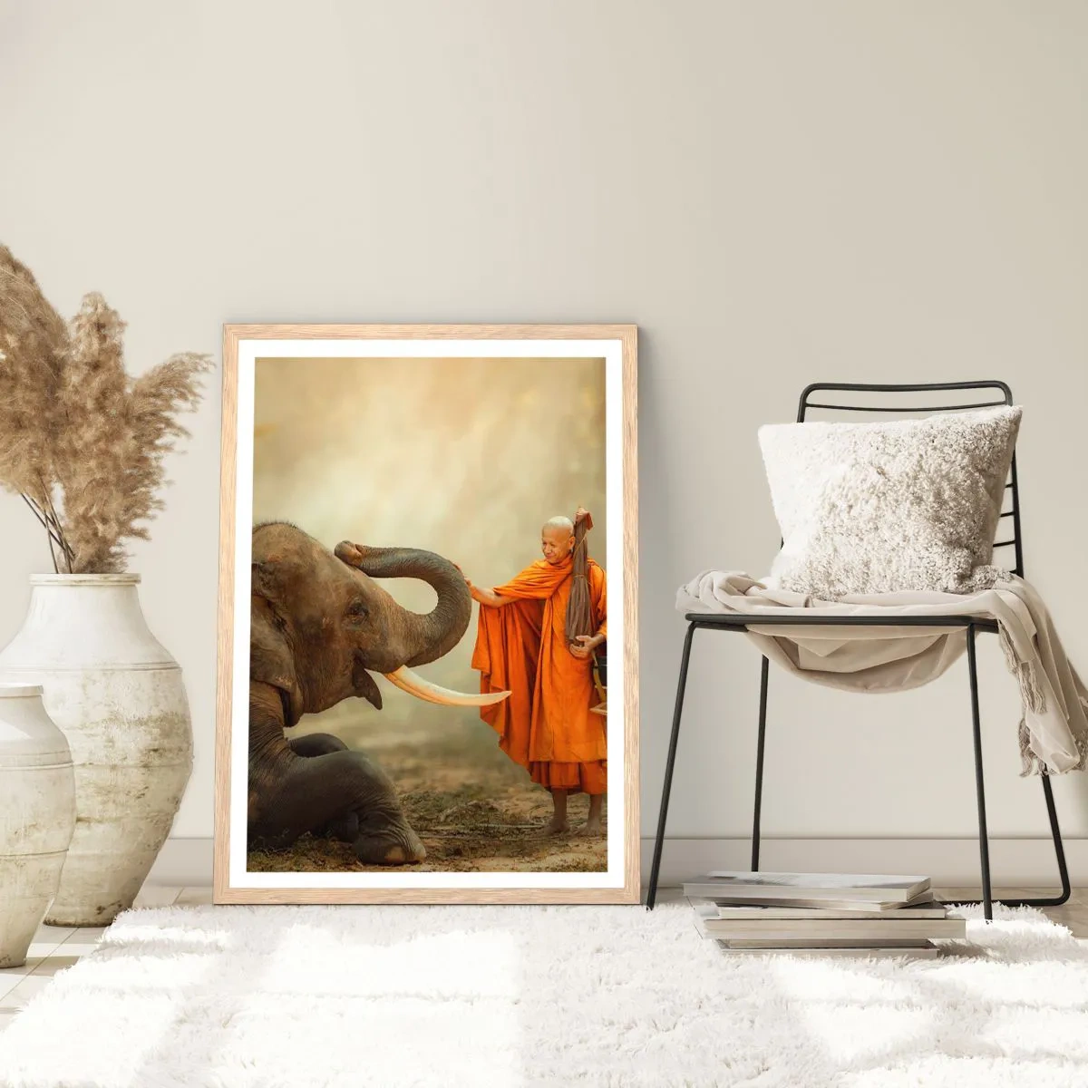 Poster în ramă de stejar deschis - Întâlnire în călătorie - 40x50 cm