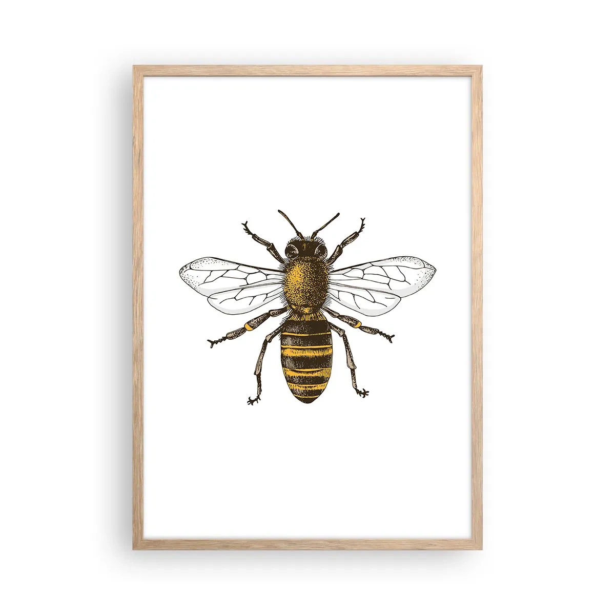 Poster în ramă de stejar deschis - Frumoasă și bună - 50x70 cm