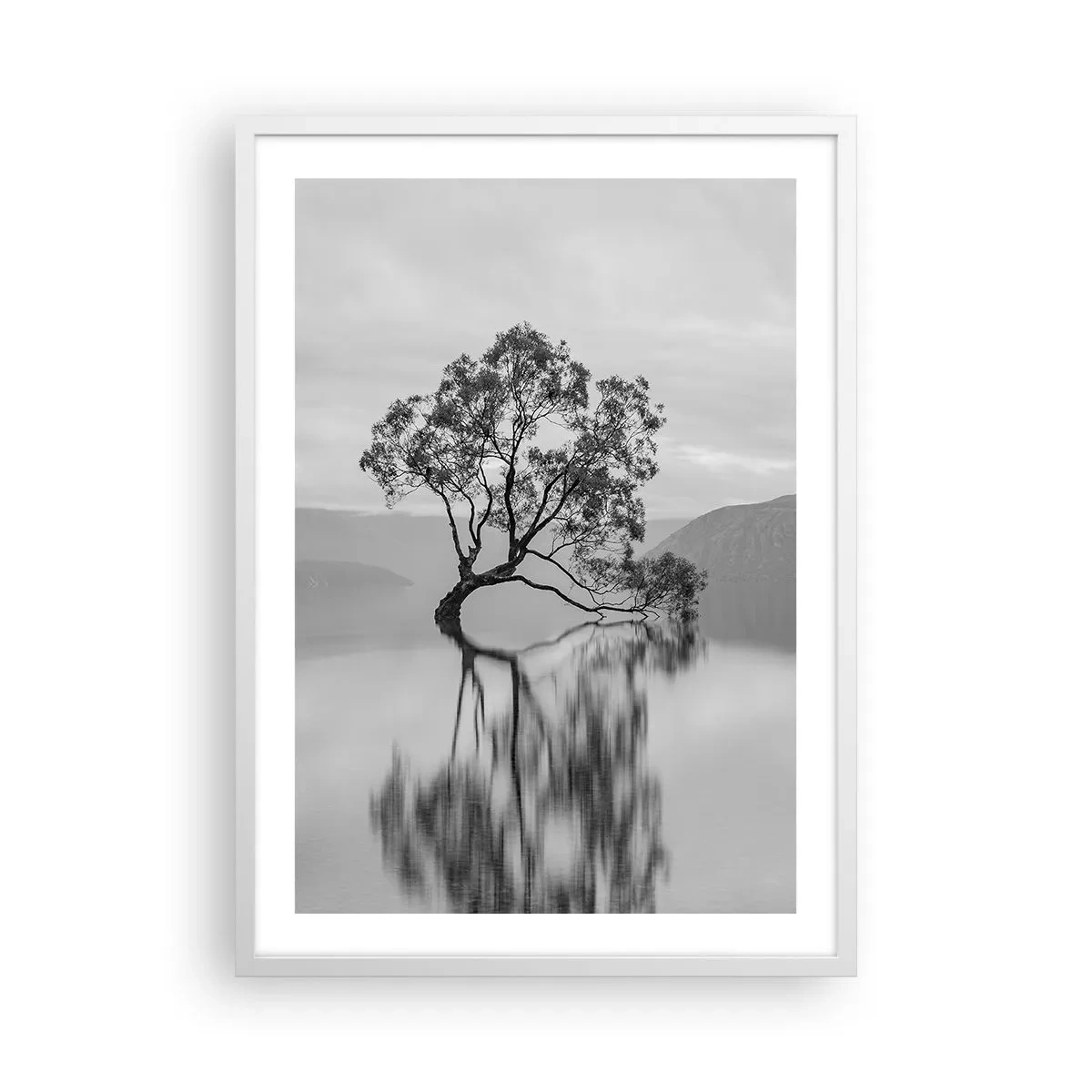 Poster în ramă albă - Există o țară - 50x70 cm