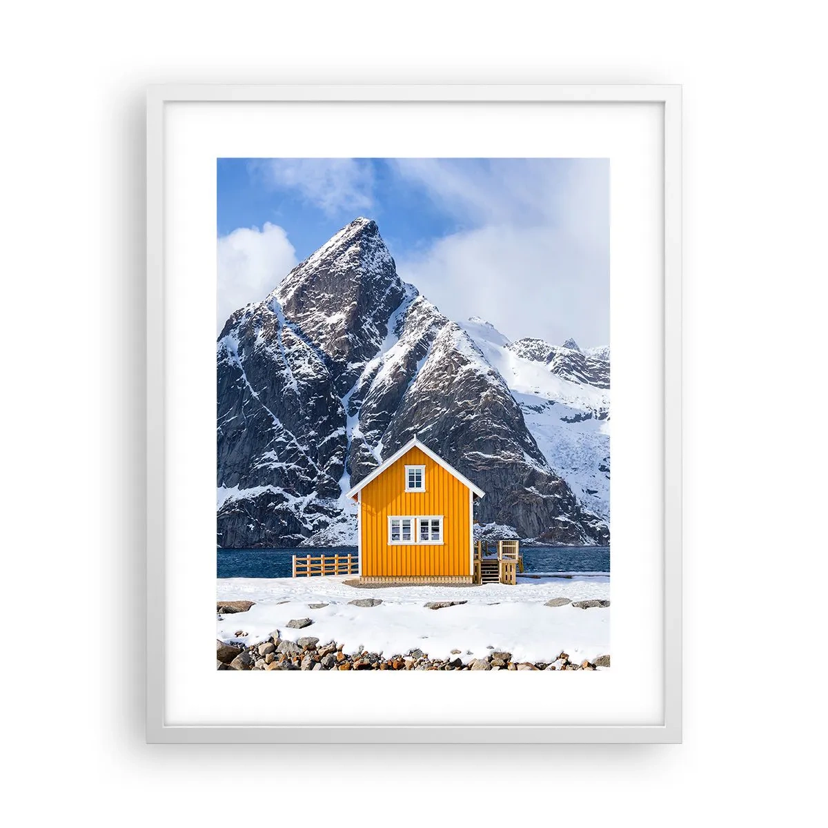 Poster în ramă albă - Vacanță scandinavă - 40x50 cm