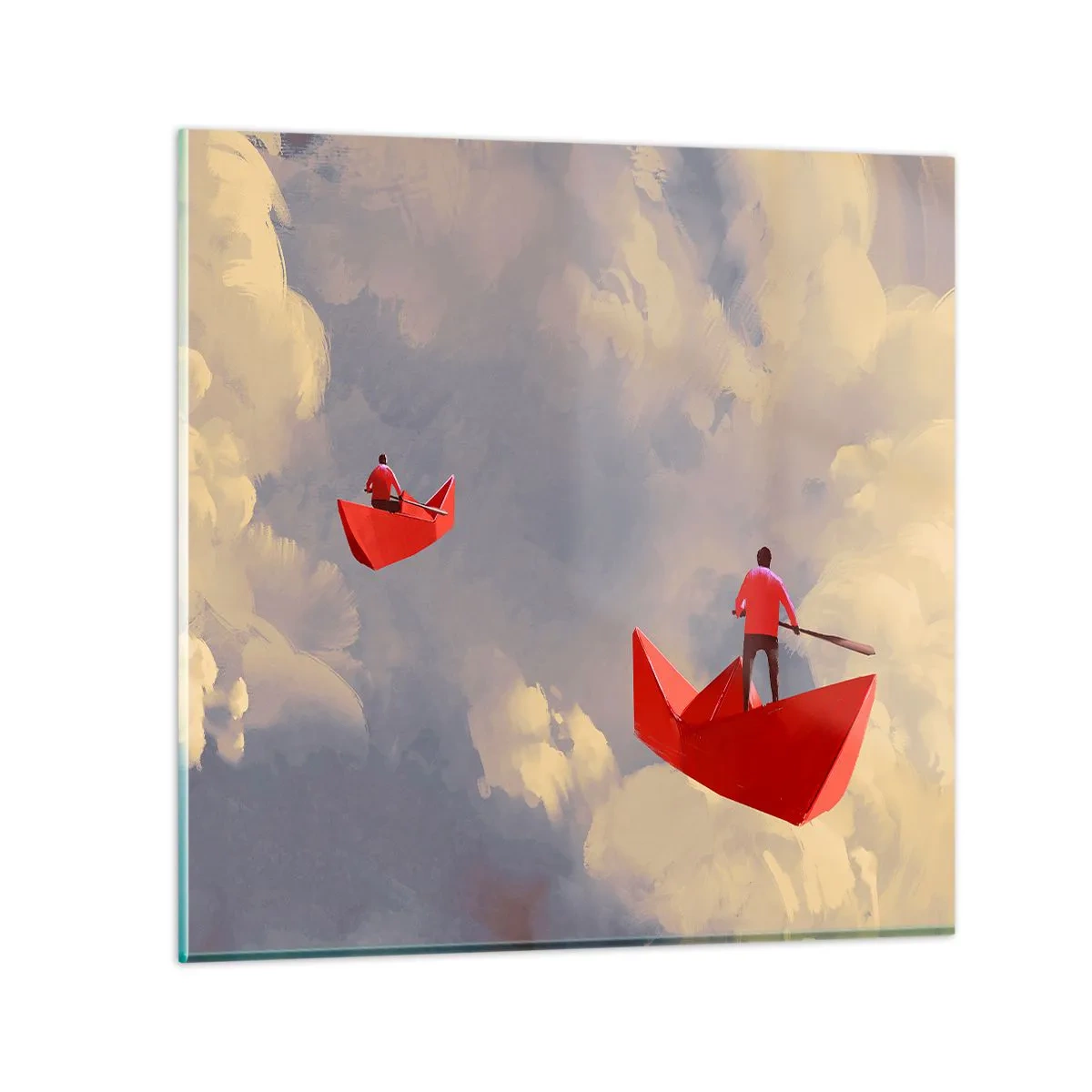 Tablou pe sticlă - Expediția visătorilor - 70x70 cm