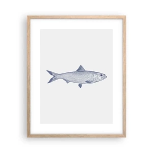 Poster în ramă de stejar deschis - Salutări din mările nordice - 40x50 cm