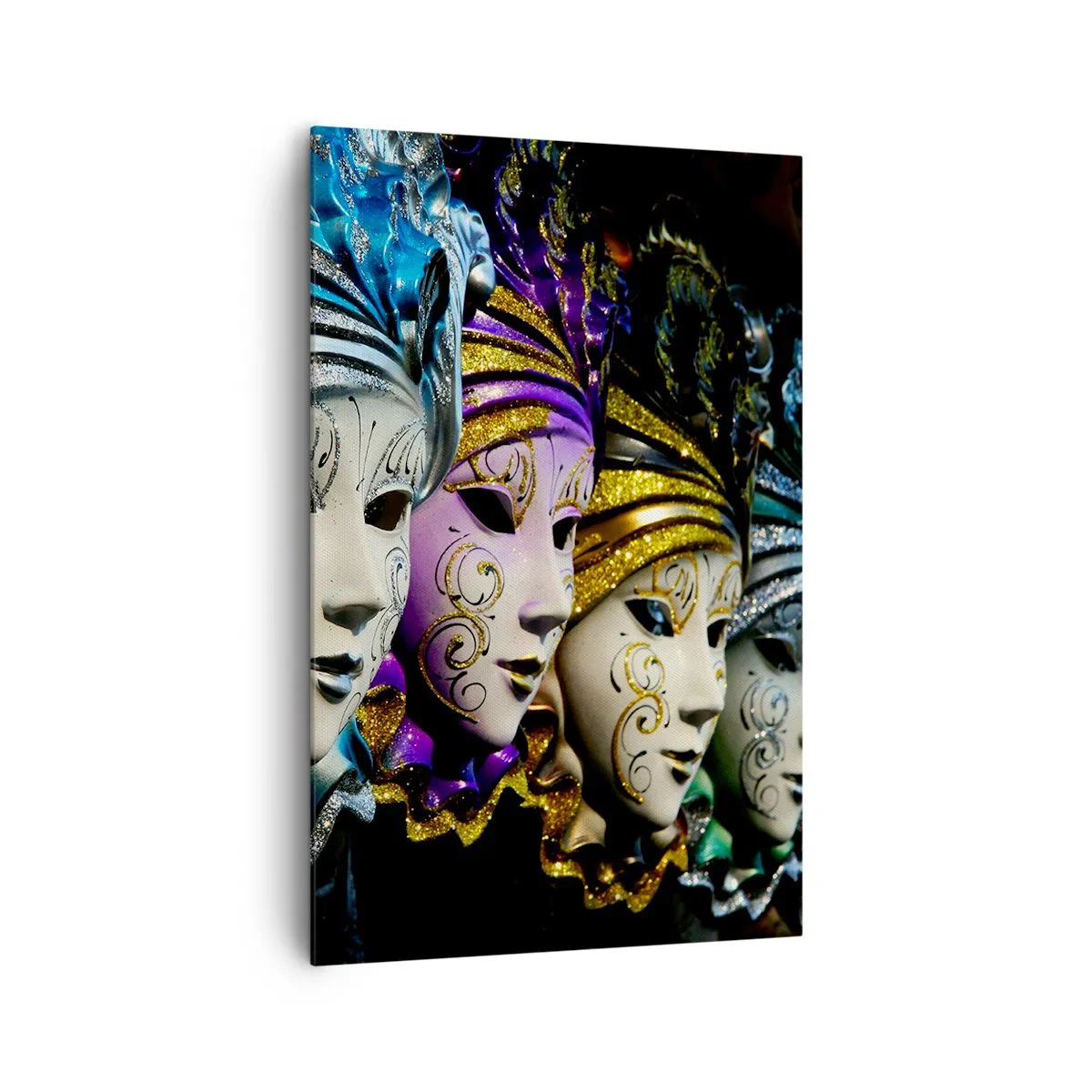 Tablou pe pânză - Mister în aur și argint - 80x120 cm