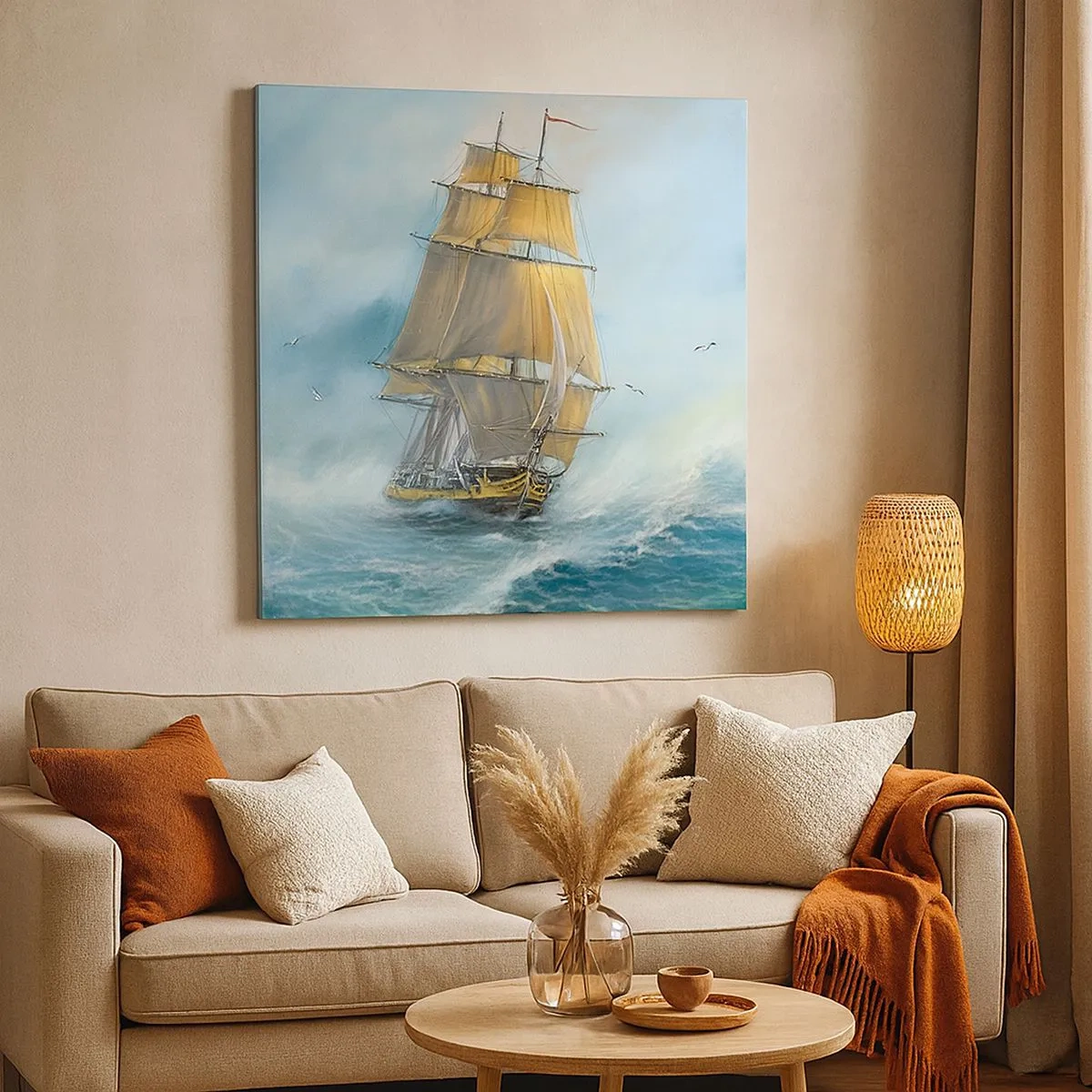 Tablou pe pânză - Rulează pe valuri - 30x30 cm