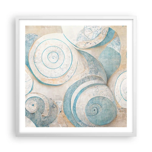 Poster în ramă albă - Ce ascunde cochilia? - 60x60 cm