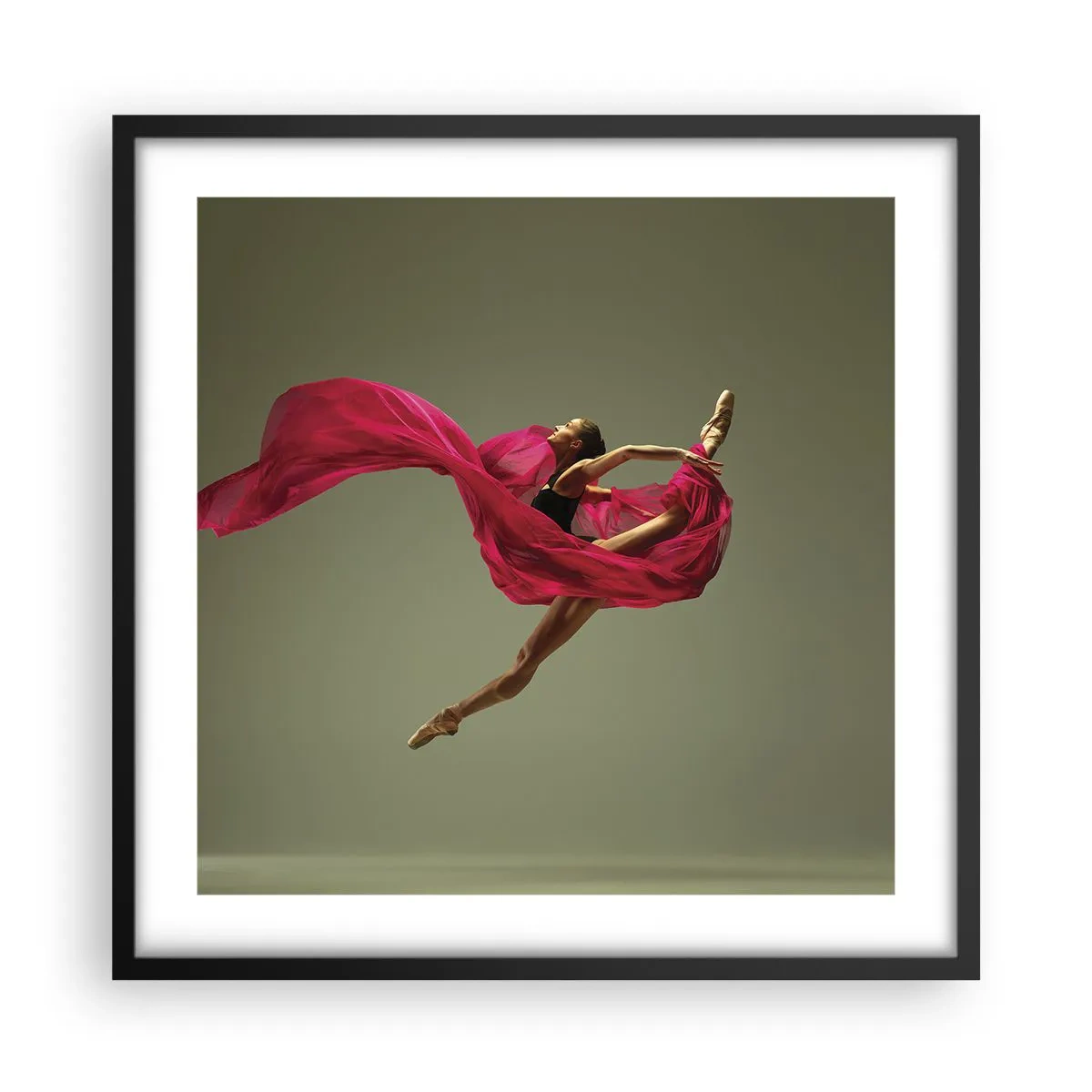 Poster în ramă neagră - Flacără dansatoare - 50x50 cm