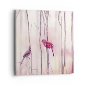 Tablou pe pânză - O poveste din Pădurea Roz - 40x40 cm