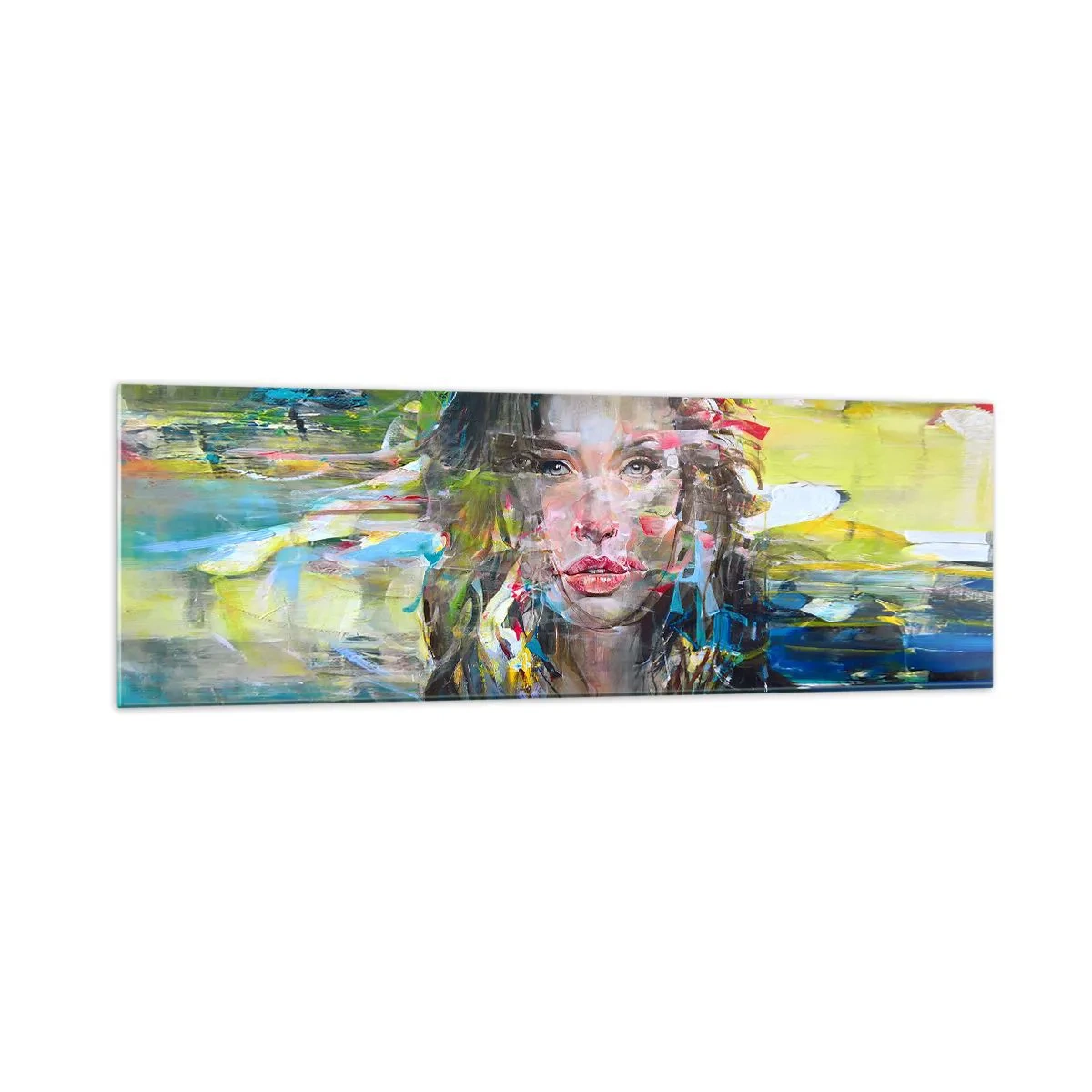 Tablou pe sticlă - În spatele cortinei de aer - 160x50 cm
