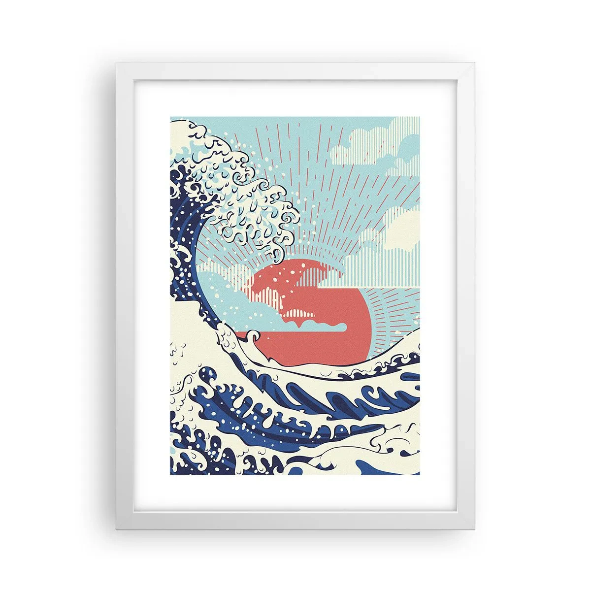 Poster în ramă albă - Din inspirații japoneze - 30x40 cm