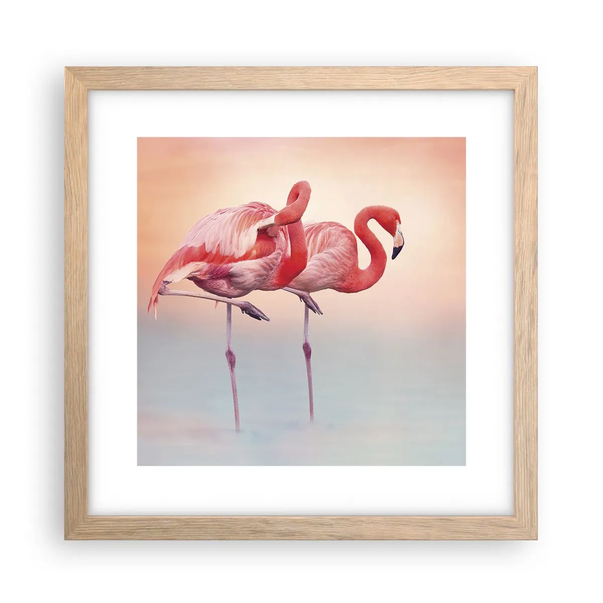 Poster în ramă de stejar deschis - În culoarea soarelui care apune - 30x30 cm