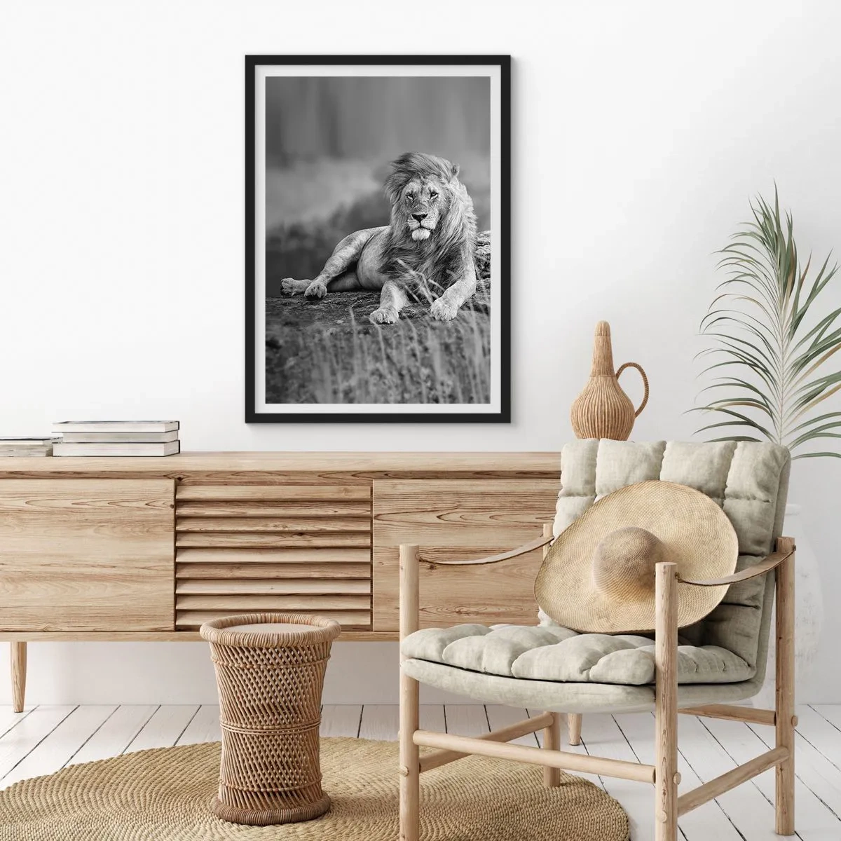 Poster în ramă neagră - Siesta regală - 40x50 cm