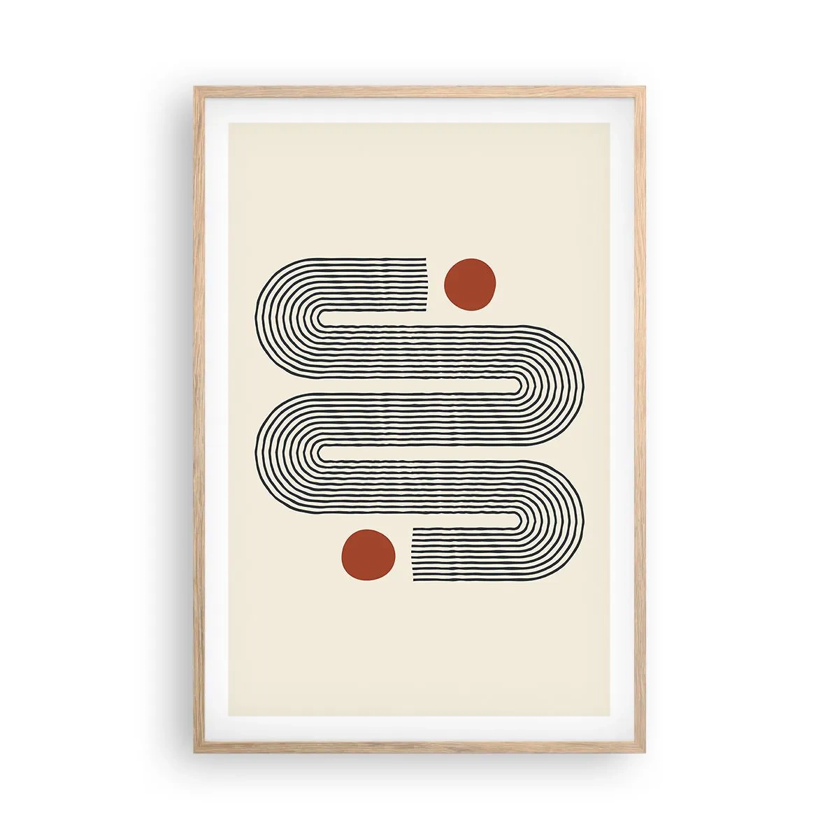 Poster în ramă de stejar deschis - De la început până la sfârșit - 61x91 cm