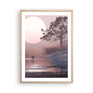 Poster în ramă de stejar deschis - Minuni nocturne - 50x70 cm
