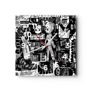 Ceas de perete - Ceas pe sticlă - Tinerețea duhovnicească a legii și a bucuriei - 30x30 cm