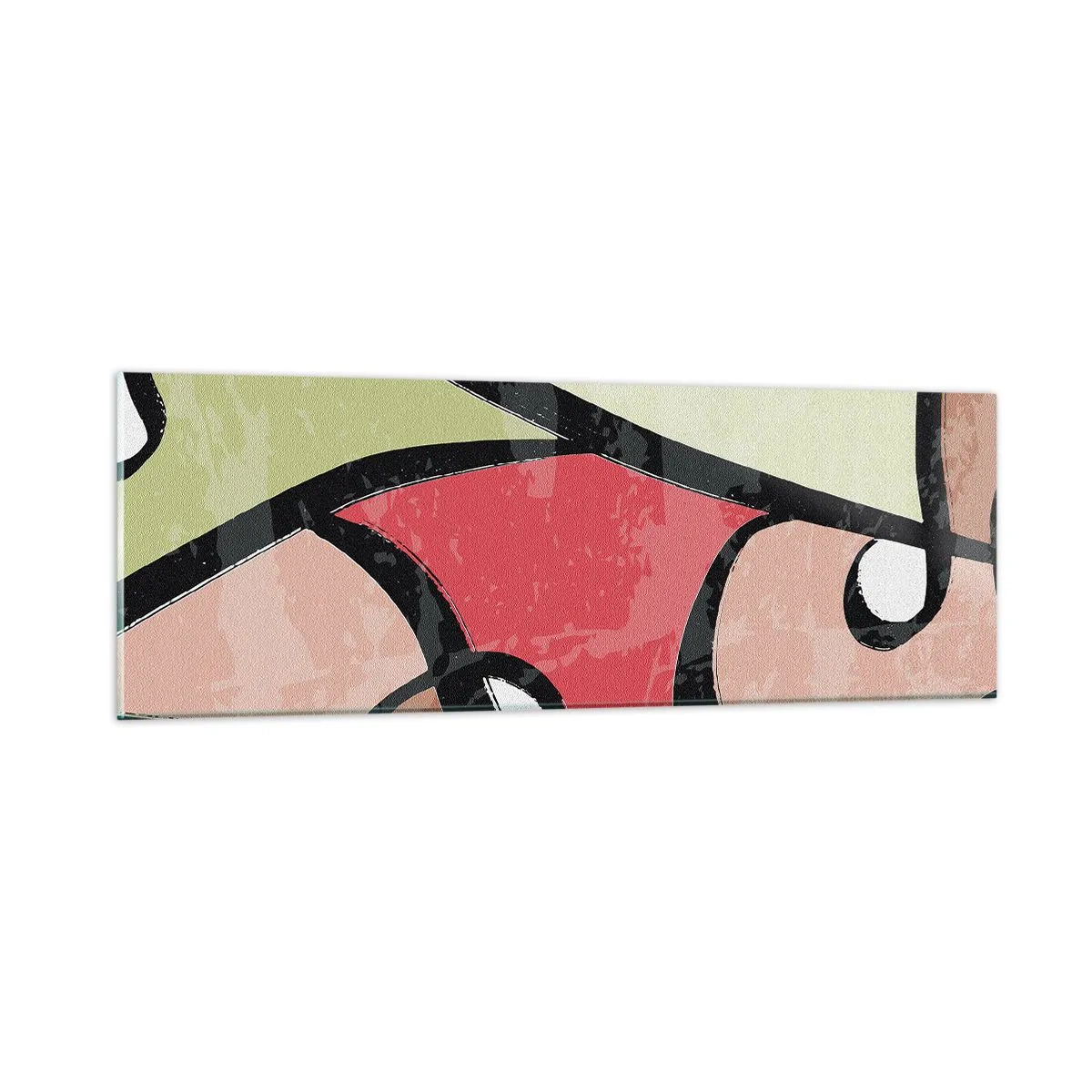 Tablou pe sticlă - Piruetă printre culori - 90x30 cm