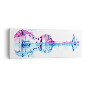 Tablou pe pânză - Îți voi aduce cântece de ploaie - 140x50 cm