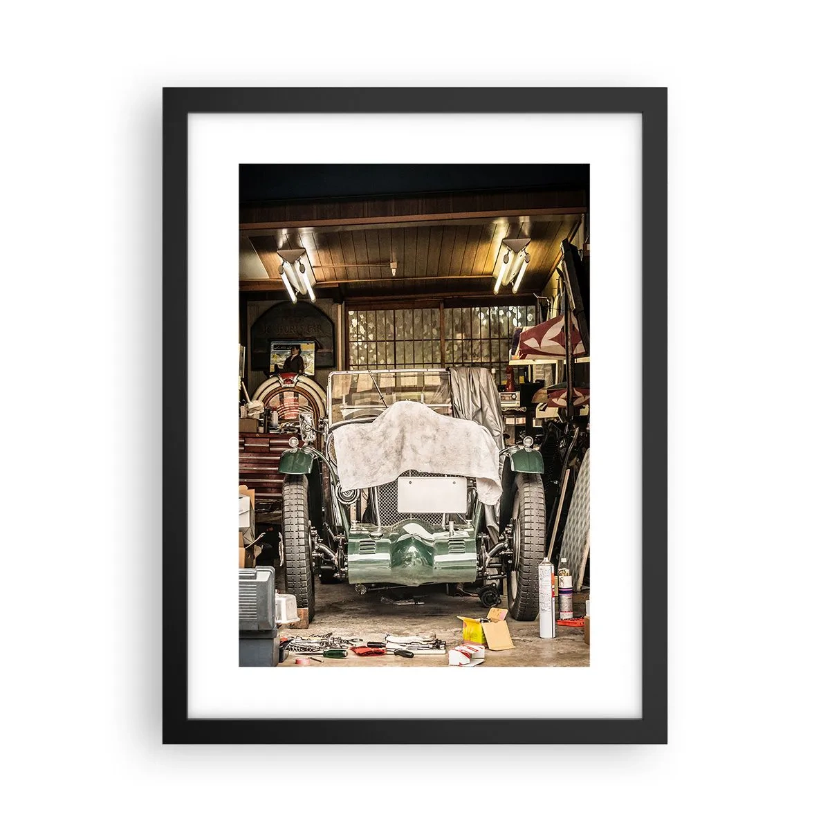 Poster în ramă neagră - Înapoi în trecut - 30x40 cm