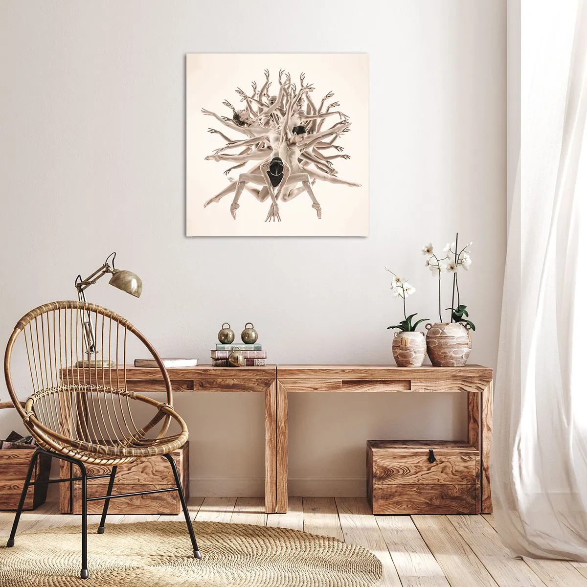 Tablou pe pânză - Înflorirea în dans - 70x70 cm