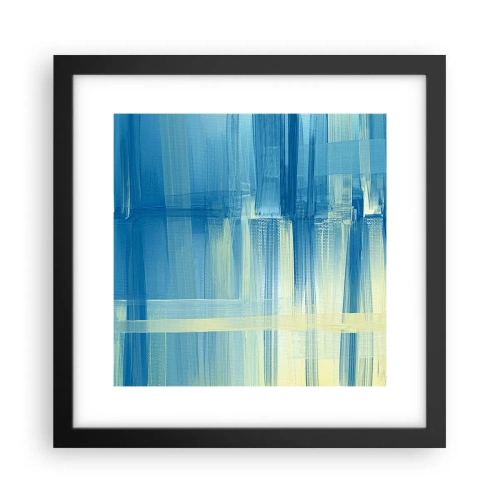 Poster în ramă neagră - Compoziție în turcoaz - 30x30 cm