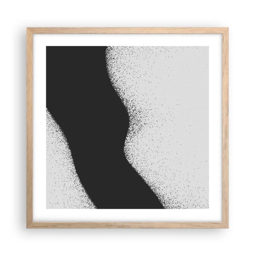 Poster în ramă de stejar deschis - Echilibru lichid - 50x50 cm