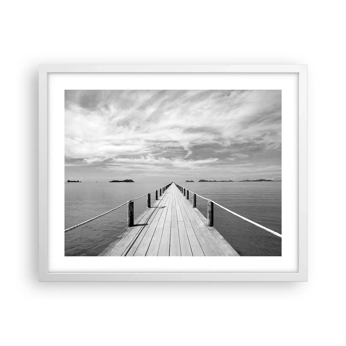 Poster în ramă albă - Ce zici de o călătorie... - 50x40 cm