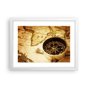 Poster în ramă albă - Est sau vest? - 40x30 cm