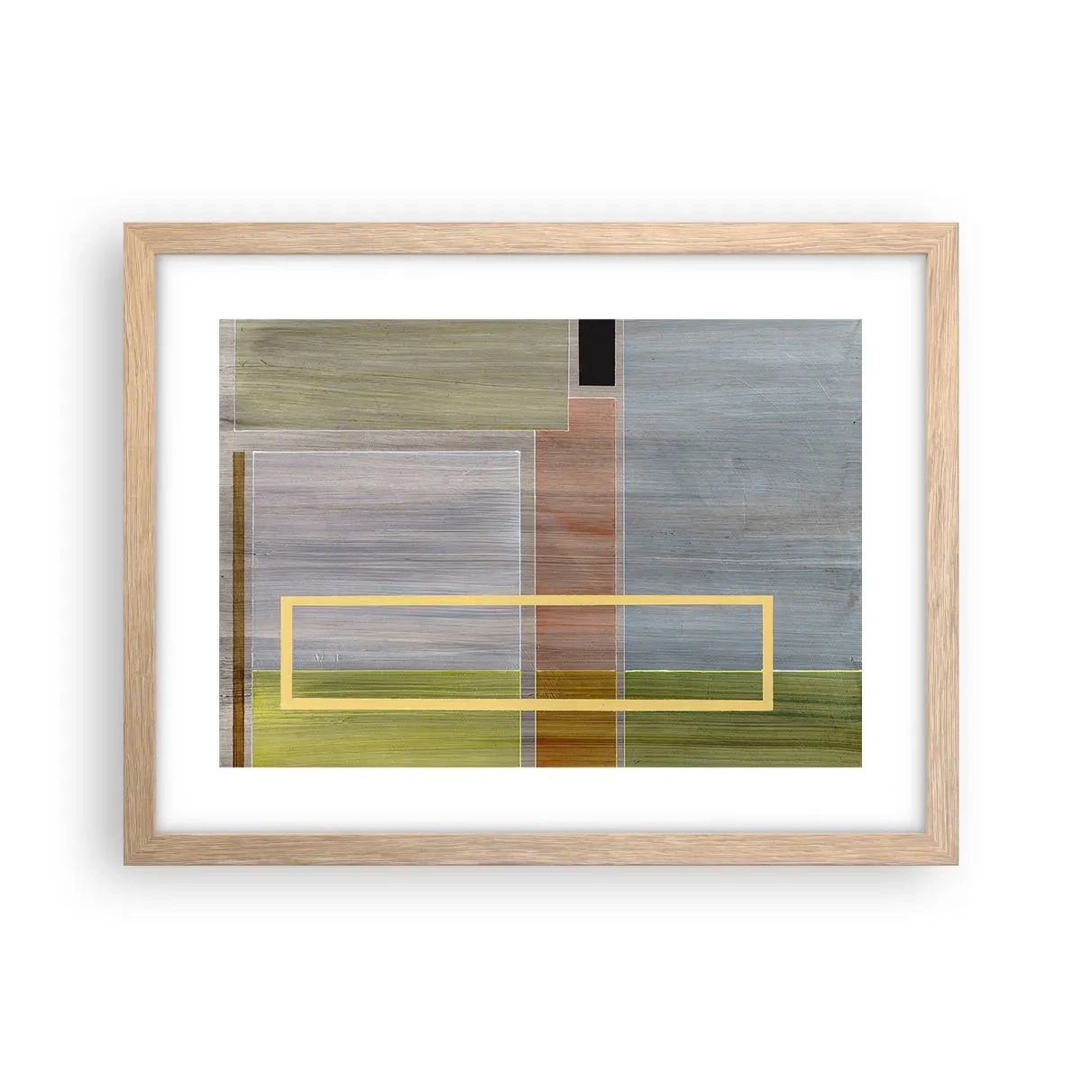 Poster în ramă de stejar deschis - Drept și liniștit - 40x30 cm