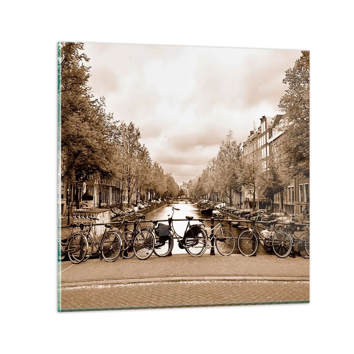 Tablou pe sticlă - Atmosfera olandeză - 40x40 cm