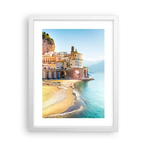 Poster în ramă albă - Un oraș incredibil - 30x40 cm