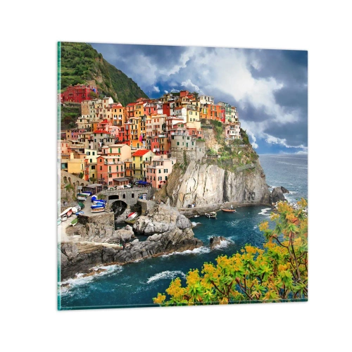 Tablou pe sticlă - Îmbrățișați de stânci - 30x30 cm