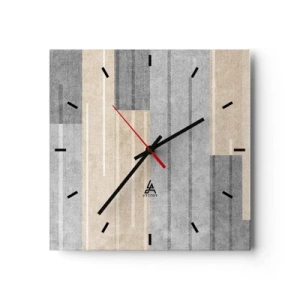 Ceas de perete - Ceas pe sticlă - Compoziție: în poziție verticală - 30x30 cm