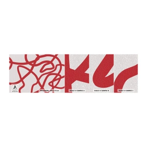 Mostră de Tapet Standard Eco - Roșu pe alb - Minimalism, Bucată, Linii - 100x30 cm