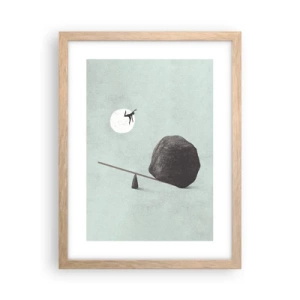 Poster în ramă de stejar deschis - Visul îndeplinit - 30x40 cm