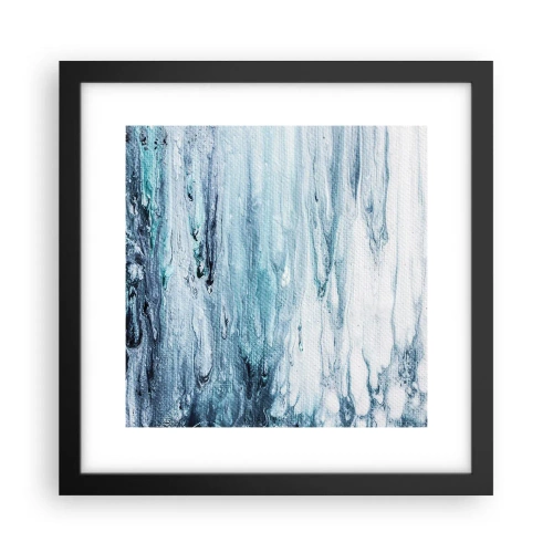 Poster în ramă neagră - Țurțuri de albastru - 30x30 cm