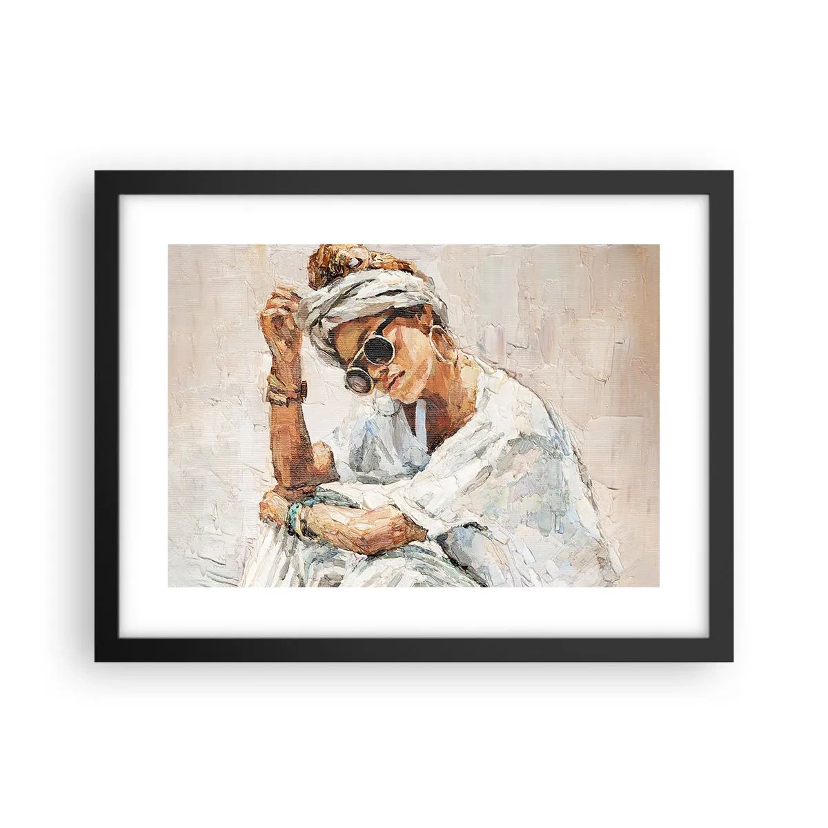 Poster în ramă neagră - Portret în plin soare - 40x30 cm