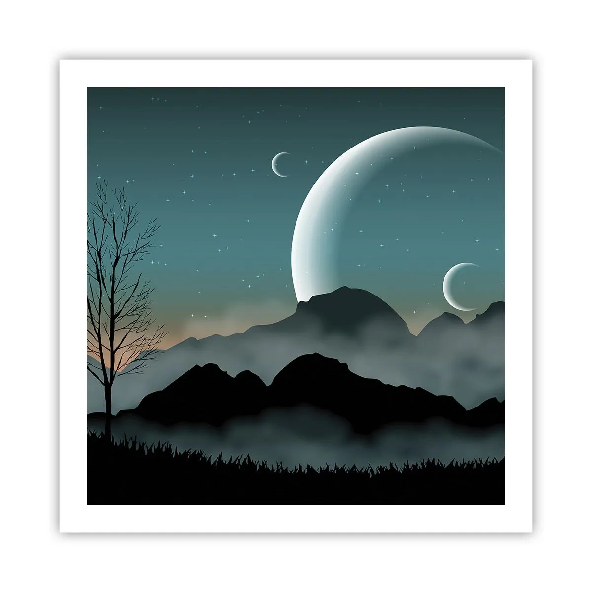 Poster - Carnavalul unei nopți înstelate - 60x60 cm