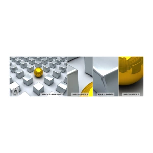 Mostră tapet autocolant Deluxe Sticker - De ce eu? Compoziție geometrică - Abstracția, 3D, Grafică - 100x30 cm