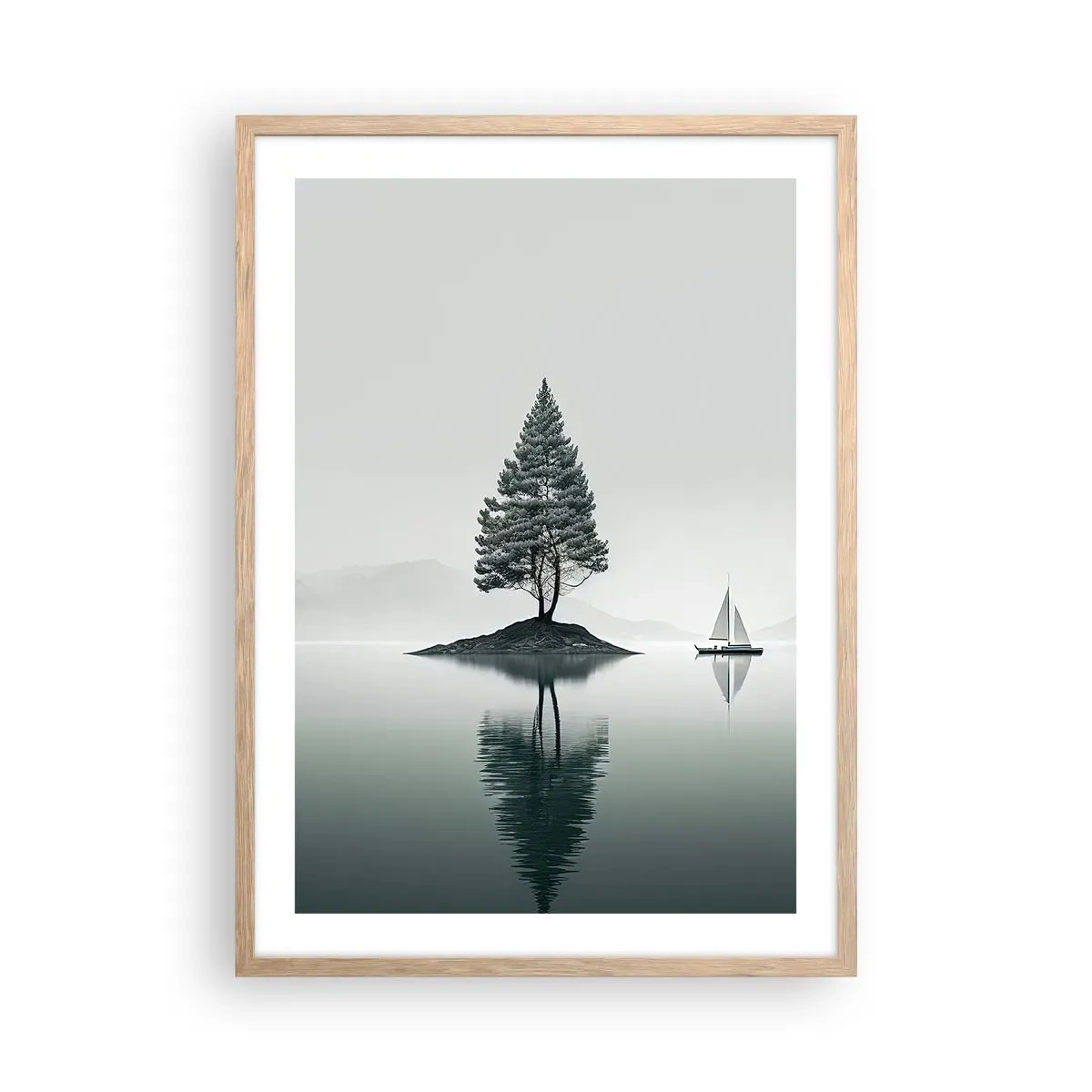 Poster în ramă de stejar deschis - Visând cu ochii deschiși - 50x70 cm