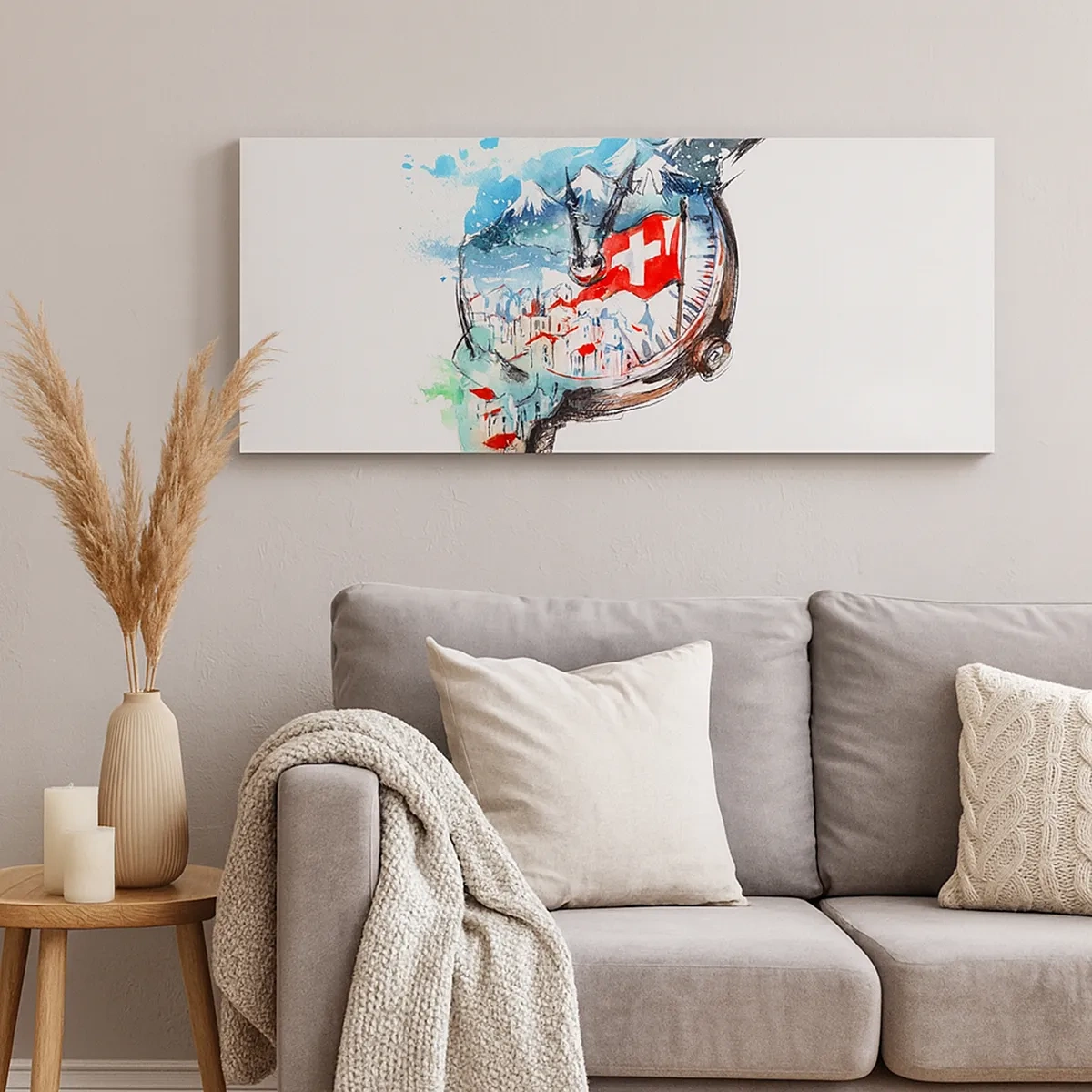 Tablou pe pânză - Spiritul Elveției - 30x30 cm