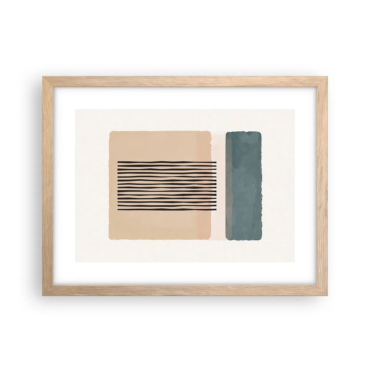 Poster în ramă de stejar deschis - Totul este în regulă - 40x30 cm