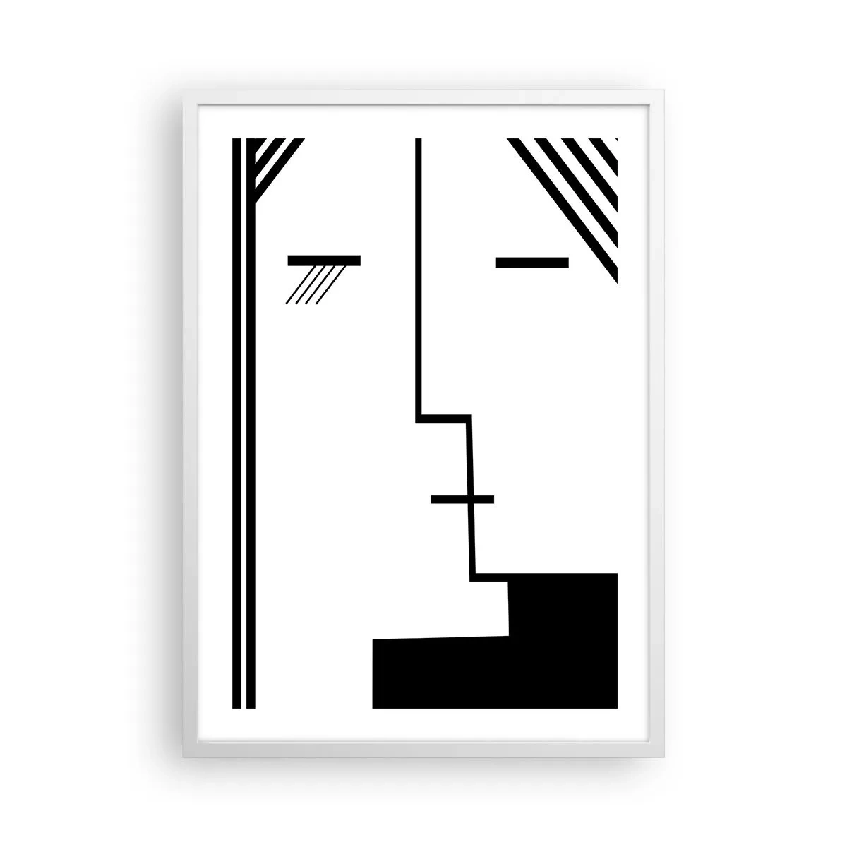 Poster în ramă albă - Doar un sărut - 50x70 cm