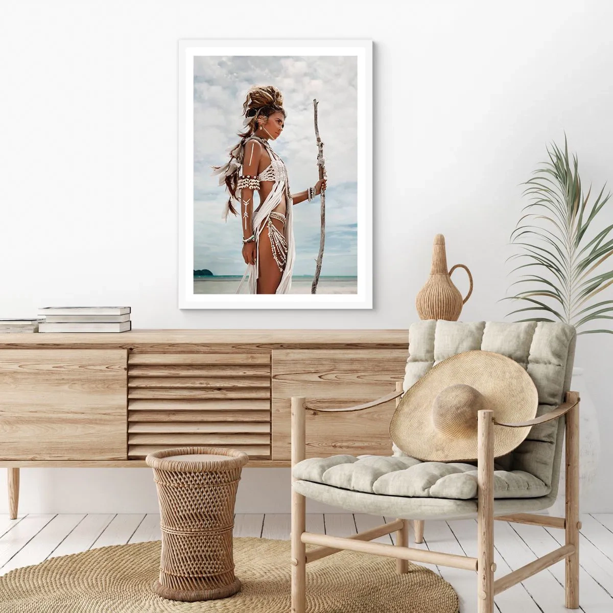 Poster în ramă albă - Regina tropicelor - 70x100 cm